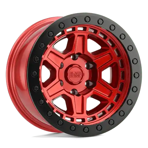 Black Rhino RENO 6X139.7 18X9.5 +12 CANDY RED W/ BLACK RING & BOLTS Fast Shipping