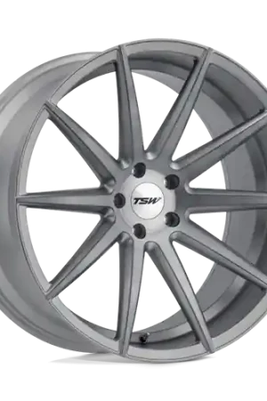 TSW CLYPSE 5X112 19X9.5 +40 TITANIUM W/ MATTE BRUSHED FACE Warranty Included