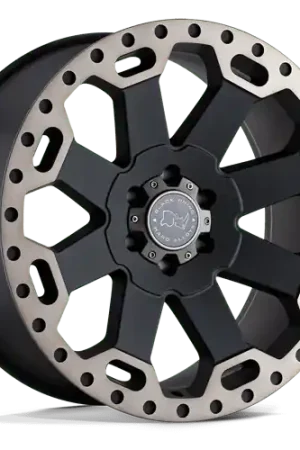 Black Rhino WARLORD 8X170 18X9 -12 MATTE BLACK W/ MACHINED DARK TINT Fast Shipping