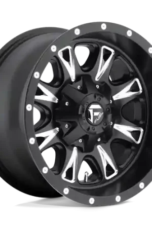 Fuel 1PC D513 THROTTLE 5X127/5X135 17X9 -12 MATTE BLACK MILLED Brand New