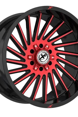 Hassle-Free Returns Xf Off-Road Xf-239 Wheel 20x9 5x127 & 5x139.7 Gloss Black & Red Machined 0mm