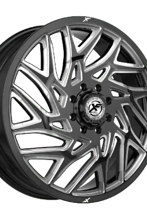 Xf Off-Road Xf-229 Dually Wheel 26x8.25 8x200 Gloss Black & Milled 110mm - MINIMUM PURCHASE OF 4 WHEELS Handmade