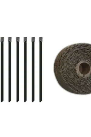 Limited Offer Mishimoto 2 inch x 35 feet Heat Wrap with Stainless Locking Tie Set
