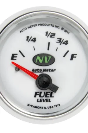 Autometer NV Gauge Fuel Level 2 1/16in 16e To 158f Elec NV Best Choice