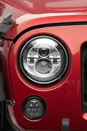 Low Price Raxiom 97-18 Jeep Wrangler TJ/JK Axial Series LED Daymaker Headlights- Chrome Housing (Clear Lens)