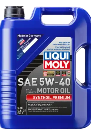 LIQUI MOLY 5L Synthoil Premium Motor Oil SAE 5W40 Discount