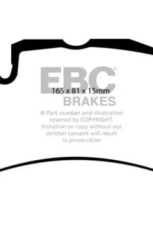 High Quality EBC 06-08 Ferrari 599 6.0 Redstuff Front Brake Pads
