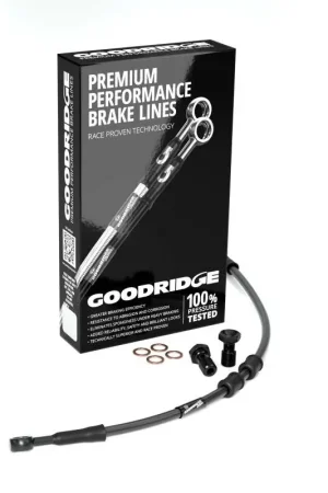 Goodridge 18-23 HD FLDE/FLFB/S (w/ABS) -2in Black Brake Line Kit w/Black Fittings Exclusive Offer