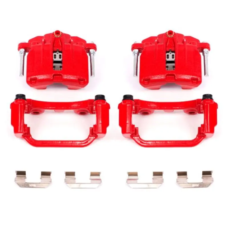 Power Stop 00-03 Cadillac DeVille Rear Red Calipers w/Brackets - Pair New Release