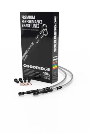 Goodridge 2007 H-D FLSTC Heritage Softail Classic (w/o ABS) Clear Rear Brake Line w/Black Fittings Luxury
