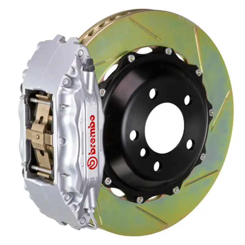 Brembo 08-17 A5 Front GT BBK 6 Piston Cast 355x32 2pc Rotor Slotted Type1-Silver Price Drop