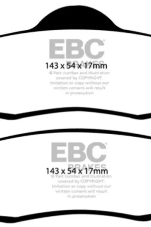 Modern EBC 05-10 Jeep Commander 3.7 Ultimax2 Rear Brake Pads