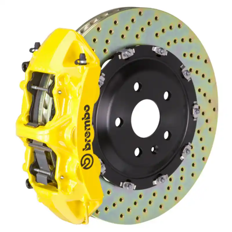 Time-Limited Brembo 20+ Corvette C8/C8 Z51 Front GT BBK 6 Piston Cast 380x34 2pc Rotor Drilled- Yellow