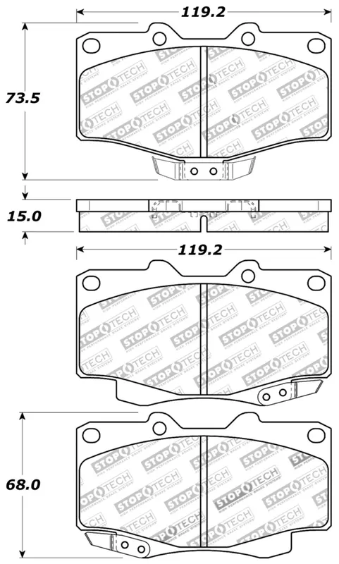StopTech Sport Brake Pads w/Shims & Hardware - Front Special Discount