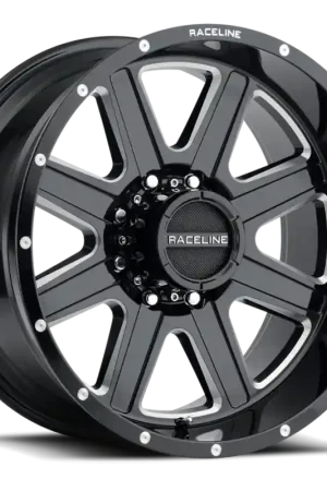 Editor’s Pick Raceline 940M Hostage 16x8in / 8x165.1 BP / 0mm Offset / 125.2mm Bore - Black & Milled Wheel