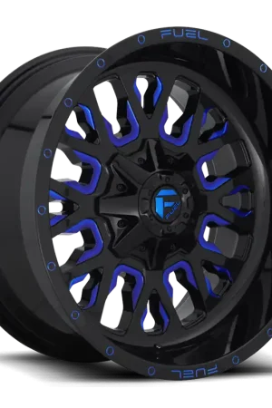 Aluminum Wheels 18X9 Stroke D645 5 On 114.3/5 On 127 Gloss Blue/Milled 78.1 Bore 1 Offset Fuel Off Road Wheels Top Rated