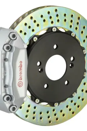 Buy Today Brembo 10-19 Fiesta Front GT BBK 4 Piston Cast 2pc 328x28 2pc Rotor Drilled-Silver