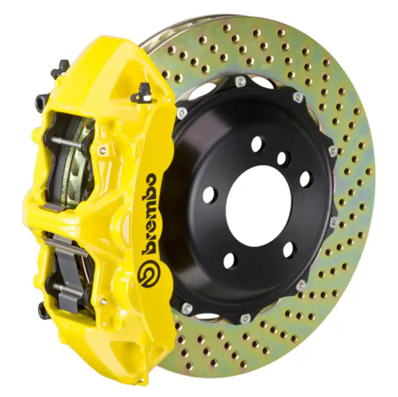Brembo 95-98 993 C2/C4/C4S/Turbo Front GT BBK 6 Piston Cast 380x32 2pc Rotor Drilled- Yellow Wholesale