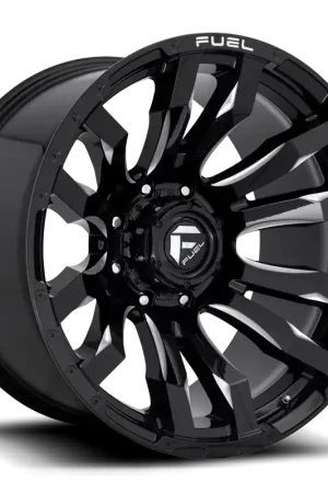 Aluminum Wheels 22X12 Blitz D673 8 On 170 Gloss Black Milled 125.1 Bore -44 Offset Multi Spoke Fuel Off Road Wheels Order Now