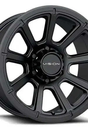 Vision Wheels Turbine 353 Matte Black 17x8.5 18mm Offset 6x139.7 (6x5.5) Free Delivery