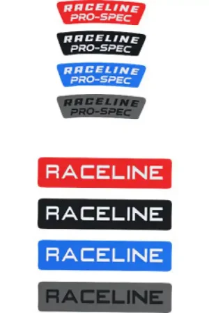 Discount Raceline 13 Decal Pack Includes: 2 Lip Decals; 1 Cap Decal - Blue, Red, Black, Gunmetal