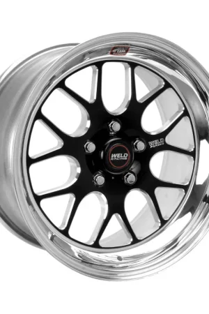 Premium Weld S77 17x8 / 5x4.75 BP / 6.3in. BS Black Wheel (Medium Pad) - Non-Beadlock