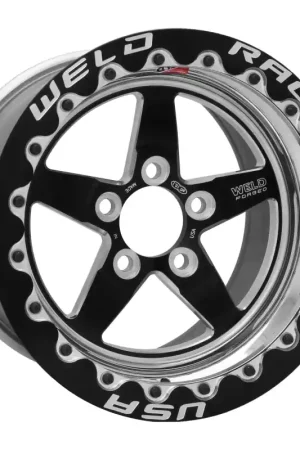 Trusted Brand Weld S71 15x10.33 / 5x4.75 BP / 5.5in. BS Black Wheel (Medium Pad) - Black Single Beadlock MT