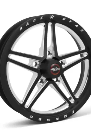 Trusted Brand Race Star 63 Pro Forged 15x3.50 Lug Mount 5x4.75 BC / 1.75in. BS Wheel - Black Anodized/Machined