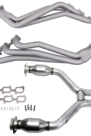 BBK 15-17 Ford Mustang V6 1-3/4 Long Tube Headers w/High Flow Catted H Pipe (Ti Ceramic) Luxury