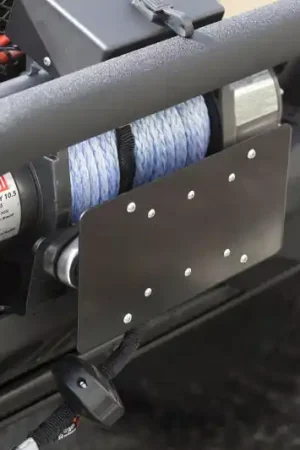 Money Back Guarantee Rugged Ridge Front Hawse Fairlead License Plate Mounting Bracket