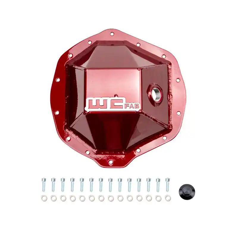 Place Order Wehrli 01-19 Chevrolet Duramax/03-19 Dodge Cummins 11.5in AAM Rear Diff. Cover - WCFab Red