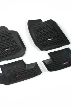 Viral Rugged Ridge Floor Liner Front/Rear Black 2007-2018 Jeep Wrangler JK 2 Dr