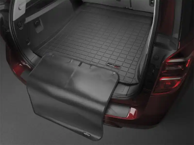 Luxury WeatherTech 2020+ Ford Explorer Cargo Liner - Black (Behind 2nd Row Seating) w/ Bumper Protector