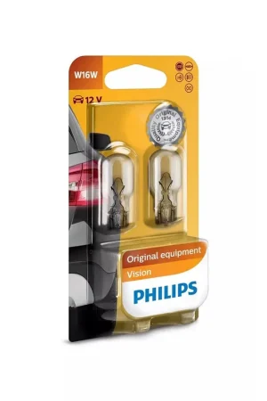 Philips 12067B2 Vision Line 12V W16W 16W Wedge Globes (Twin Pack) Buy Online
