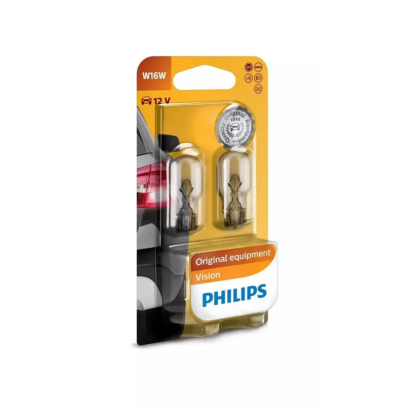 Philips 12067B2 Vision Line 12V W16W 16W Wedge Globes (Twin Pack) Buy Online