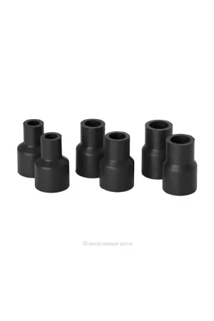 Crafted Ryco Set of PCV Hose Reducers (2x 25x19mm ID; 2x 25x16mm ID; 2x 25x12mm ID) - RFA220