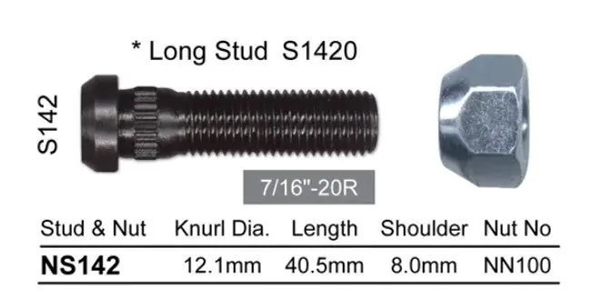 Nice Wheel Stud \\u0026 Nut Set - NS142 One Day Deal
