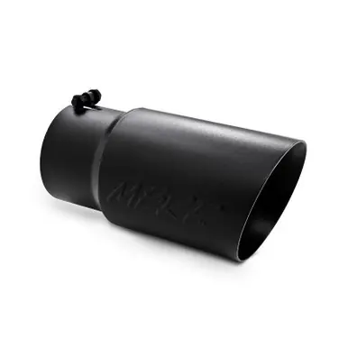 MBRP Universal Tip 6 O.D. Dual Wall Angled 5 inlet 12 length - Black Finish - T5074BLK Express Delivery