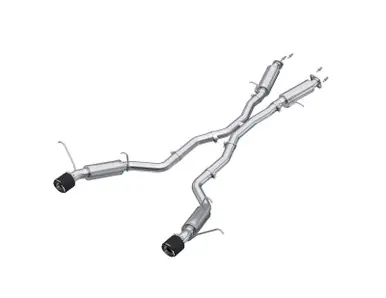 MBRP 2012+ Jeep Grand Cherokee SRT 6.4L 3in Dual Rear Exit T304SS Catback Exhaust - CF Tips - S55253CF Clearance