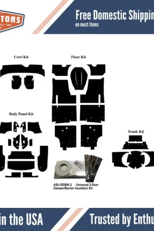 No Minimum Order Insulation Sound Deadener Kit for 70-76 Dodge, Plymouth Convertible Complete