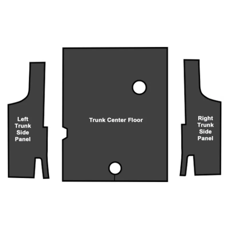Sound Deadener for 1968-70 Mercury Cougar Coupe EVA Trunk Area Piece 3Pc Exclusive