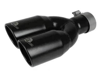 Limited Time MACH Force-Xp 409 Stainless Steel Clamp-on Exhaust Tip 2.5in Inlet 3.5in Outlet - Black - 49T25374-B12
