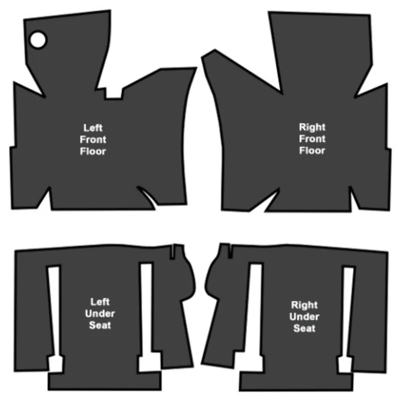 Secure Checkout Sound Deadener for 1963-1967 Chevrolet Corvette Coupe Mastic with Pad Front 4Pc