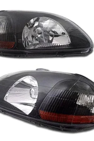 Crystal Black Head Lights Amber Price Drop