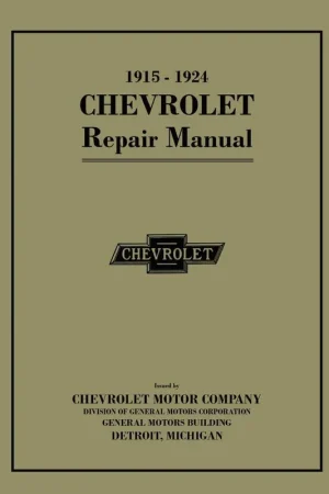 Service Manual for 1915-1924 Chevrolet FB, 490 Car, Model T Pickup Trending