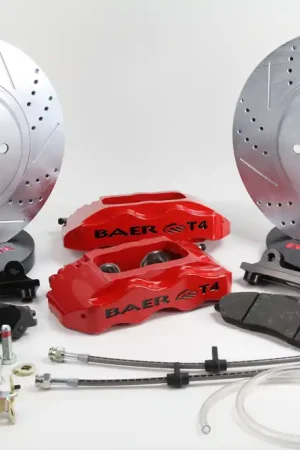 Handmade Baer Brakes 4301411R Baer Brakes 13" Track4 Front Brake Kit, Red, SDZ