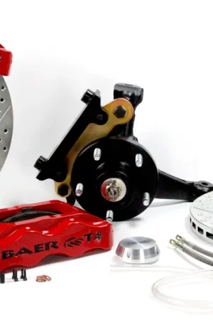 Baer Brakes 4301406R-1X Baer Brakes 13" Track4 Front Brake Kit, Red, Slot, Std. Studs Best Choice