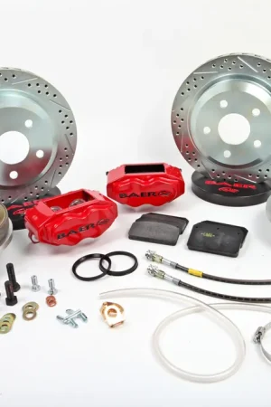 Baer Brakes 4302497FR-1 Baer Brakes 12" SS4 Rear Brake Kit, Fire Red, Slot Deal