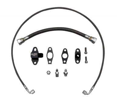 Wehrli LB7/LLY/LBZ/LMM/LML Duramax S400 Single Turbo Oil Line Kit - WCF100397 Save Now