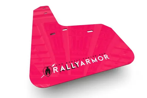Trending Rally Armor 2017-2024 Tesla Model 3 Pink Mud Flap BCE White Logo